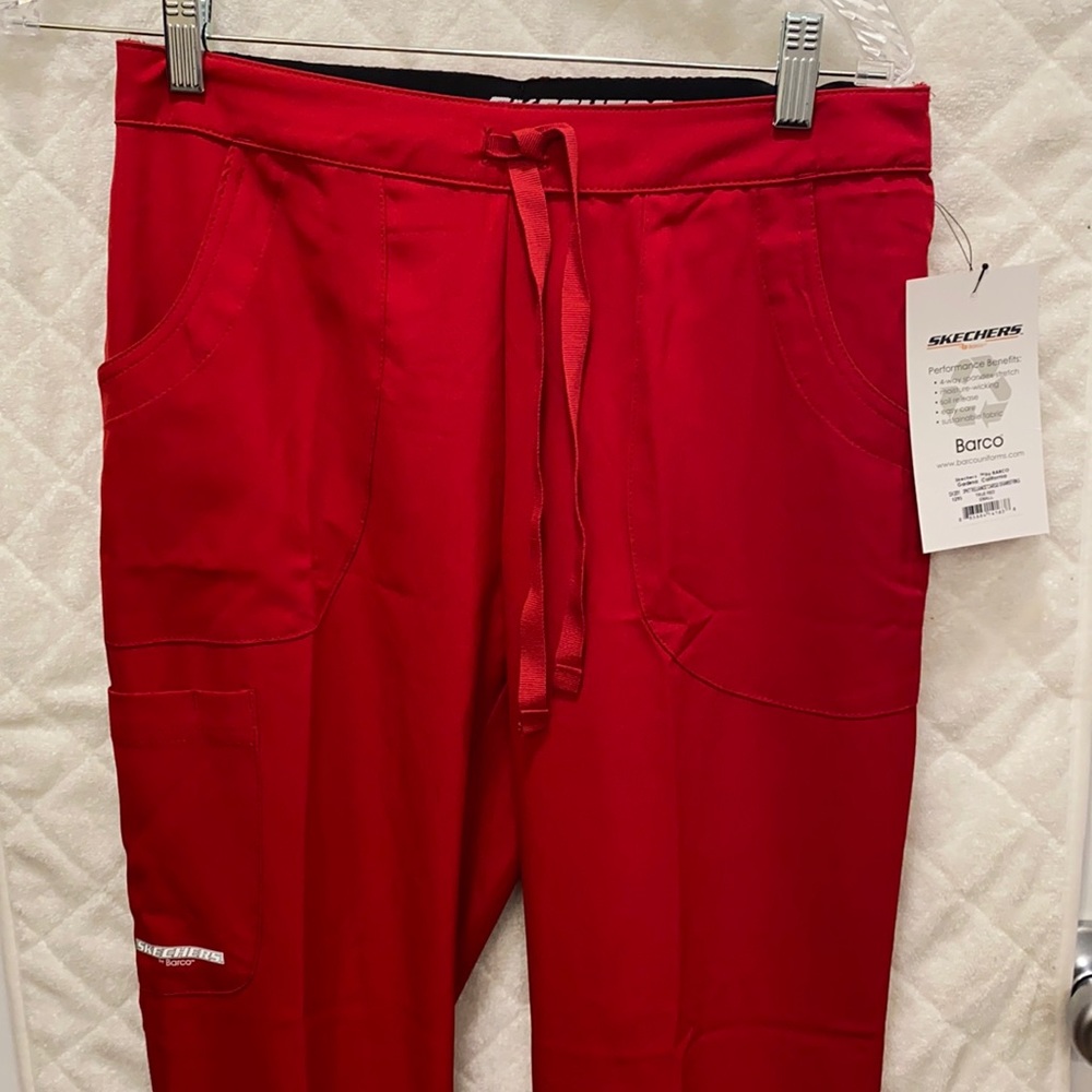 Sketchers Red Scrub Bottoms.